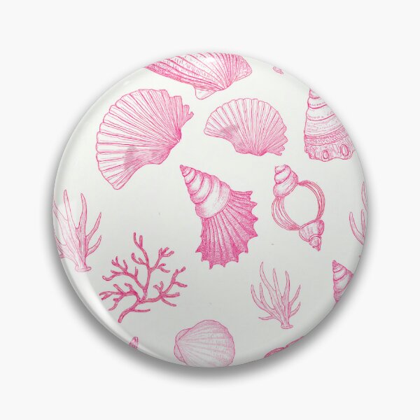 Item preview, Pink Seashell Pattern – Nautical Beach Ocean Summer Aesthetic Design designed and sold by unique0703.