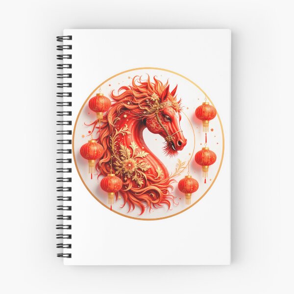 Item preview, Red Fire Horse 2026 – Lunar New Year Zodiac Art in Red and Gold designed and sold by LukianArtPrint.