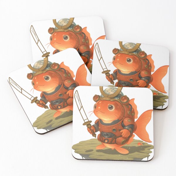 Item preview, Goldfish Samurai – Epic Warrior Fish in Armor designed and sold by Kayqriel.