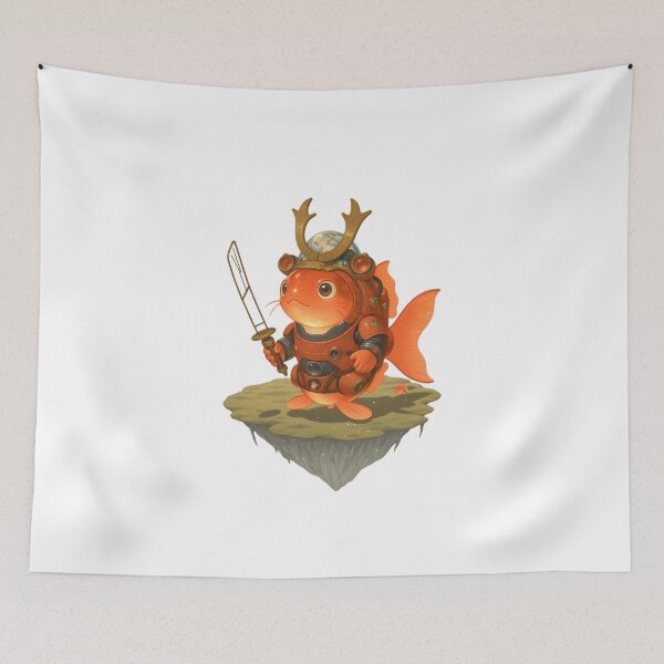 Item preview, Goldfish Samurai – Epic Warrior Fish in Armor designed and sold by Kayqriel.