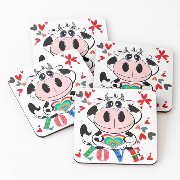 Item preview, Cute cow holding heart  designed and sold by Shirley cute art .
