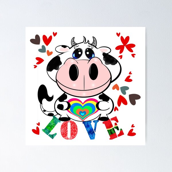 Item preview, Cute cow holding heart  designed and sold by Shirley cute art .