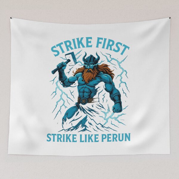 Item preview, T-shirt with a motif from Slavic mythology: Perun designed and sold by PROJEKT CERTPRO.