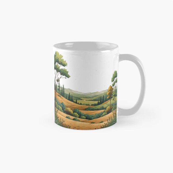 Item preview, Organic Landscape Illustration Featuring Earthy Color Palettes, Hand-Drawn Textures, and Sustainable Nature-Inspired designed and sold by catcurio.
