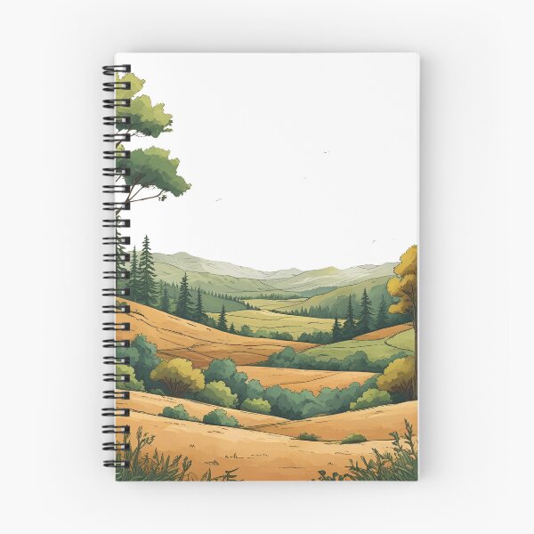 Item preview, Organic Landscape Illustration Featuring Earthy Color Palettes, Hand-Drawn Textures, and Sustainable Nature-Inspired designed and sold by catcurio.