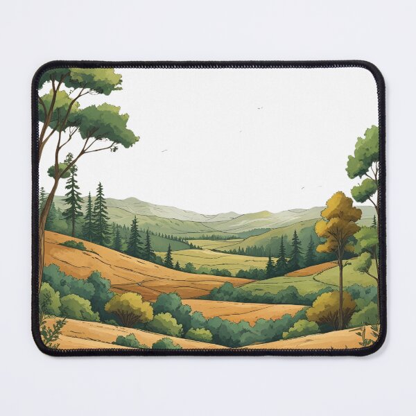 Item preview, Organic Landscape Illustration Featuring Earthy Color Palettes, Hand-Drawn Textures, and Sustainable Nature-Inspired designed and sold by catcurio.
