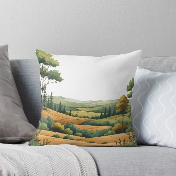 Item preview, Organic Landscape Illustration Featuring Earthy Color Palettes, Hand-Drawn Textures, and Sustainable Nature-Inspired designed and sold by catcurio.