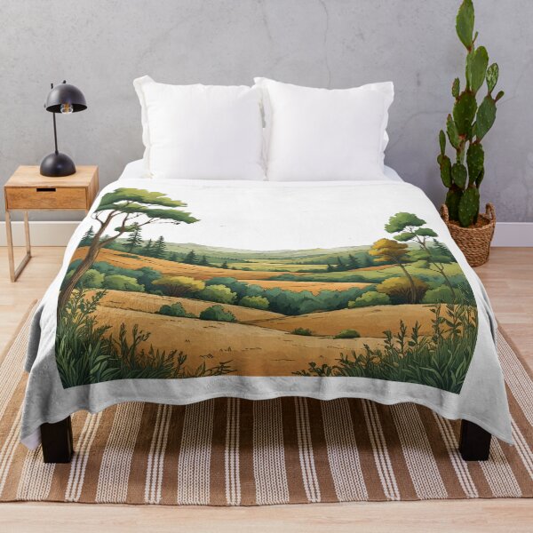 Item preview, Organic Landscape Illustration Featuring Earthy Color Palettes, Hand-Drawn Textures, and Sustainable Nature-Inspired designed and sold by catcurio.