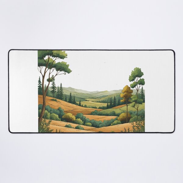 Item preview, Organic Landscape Illustration Featuring Earthy Color Palettes, Hand-Drawn Textures, and Sustainable Nature-Inspired designed and sold by catcurio.