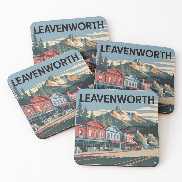 Item preview, Leavenworth: Classic Travel Poster Charm designed and sold by LSVart.