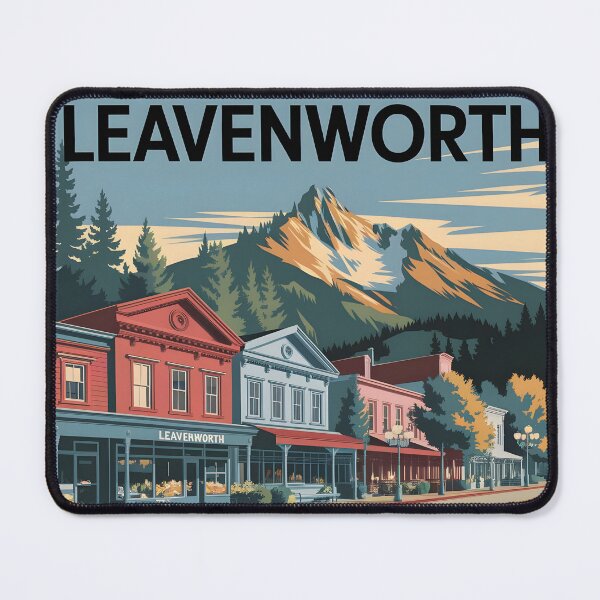 Item preview, Leavenworth: Classic Travel Poster Charm designed and sold by LSVart.