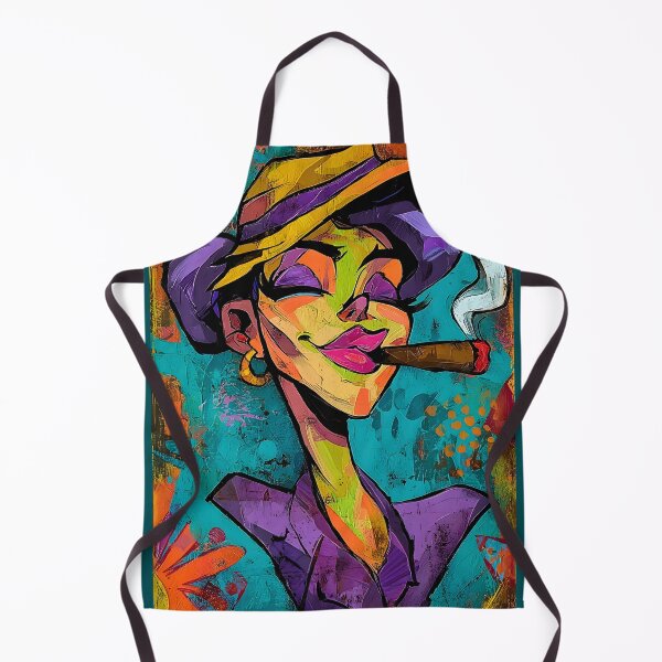 Item preview, Light It Up in Style - A Bold, Colorful Comic Cigar Moment with Abstract Flair Digital AI Art designed and sold by OlfactoART Studio.