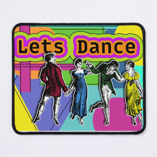 Item preview, Lets Dance - Victorian print with Retro 90s Vibe – Colourful Digital Collage designed and sold by The Harsnett Printworks.