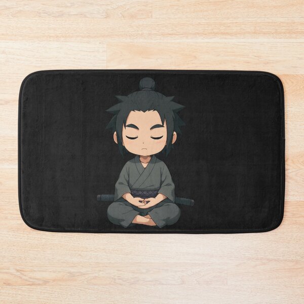Item preview, Chibi Samurai Meditating in Bamboo Forest – Zen Anime Warrior Art designed and sold by ColorSplash123.