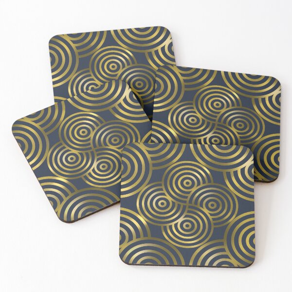 Item preview,  Concentric Gold Geometric Surface Pattern for Fashion & Home designed and sold by Almanzart.