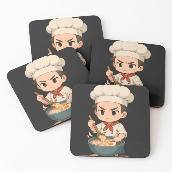 Item preview, Chibi Ramen Chef Stirring Noodles – Cute Anime Cooking Design designed and sold by ColorSplash123.