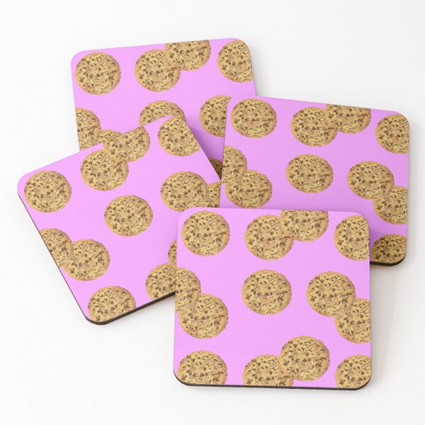 Item preview, Chocolate chip cookie print on a pink background designed and sold by Martapp.