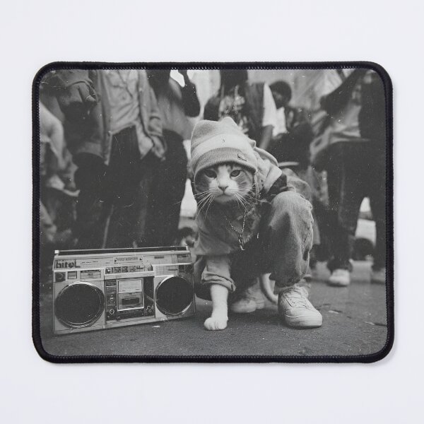 Item preview, Ghetto Cat Hip Hop Art designed and sold by RockFireMerch.
