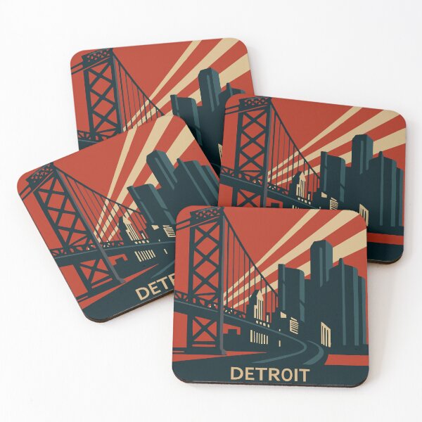 Item preview, Detroit Vintage Travel Poster designed and sold by rogue-design.