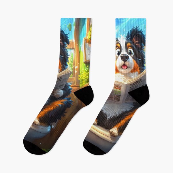 Item preview, Border Dog Collie Reads Sunny Morning News Bathroom designed and sold by Williamhallano.