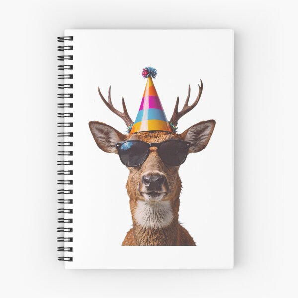 Item preview, Deer Birthday Party Hat Happy Balloons Celebrations Cute cool designed and sold by CheeseBlueprint.