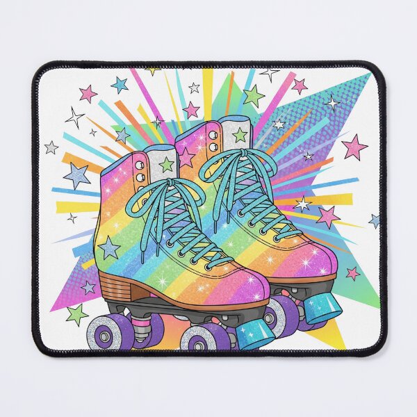 Item preview, Retro Rainbow Roller Skates – 80s Vibe Sparkle Art designed and sold by 001Haiba.