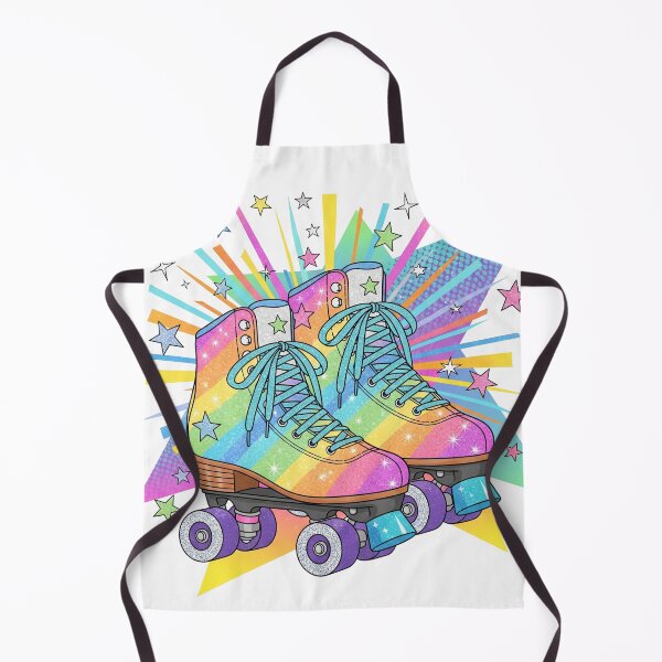 Item preview, Retro Rainbow Roller Skates – 80s Vibe Sparkle Art designed and sold by 001Haiba.