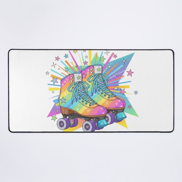 Item preview, Retro Rainbow Roller Skates – 80s Vibe Sparkle Art designed and sold by 001Haiba.