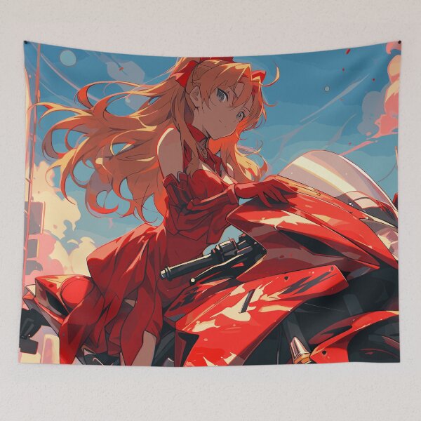 Item preview, Asuka Langley Soryu Neon Genesis Evangelion Anime Street Rider designed and sold by Williamhallano.