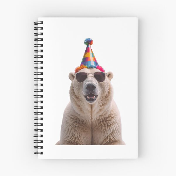Item preview, Polar Bear Birthday Party Hat Happy Balloons Celebrations Cute cool designed and sold by CheeseBlueprint.
