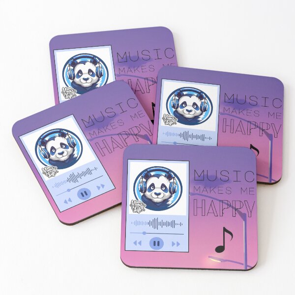 Item preview, DJ Panda - Music Makes Me Happy / Cute Kawaii Animal Design designed and sold by KCVPrintings.