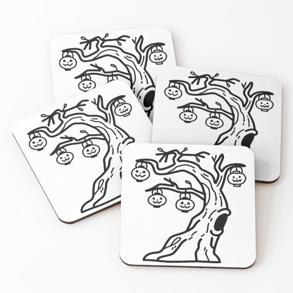 Item preview, Tree with hanging lanterns doodle designed and sold by BibbleBambie.