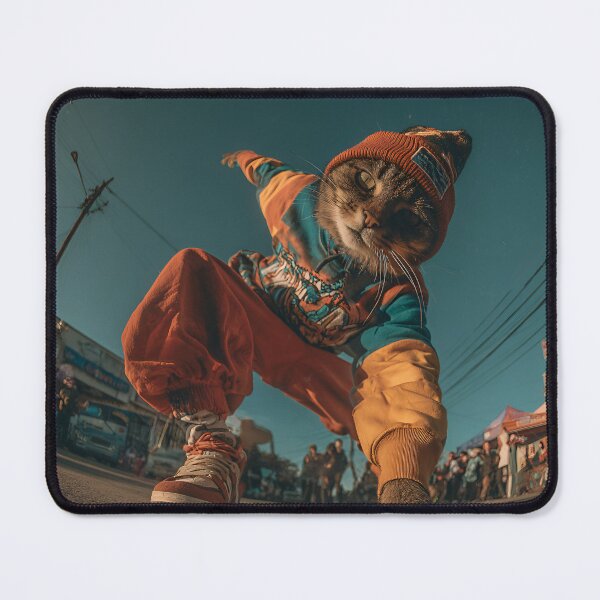 Item preview, B-Boy Cat Break Dance designed and sold by RockFireMerch.