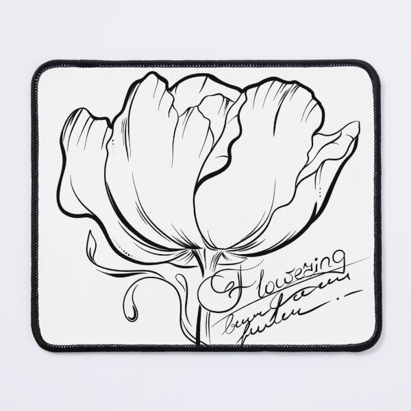 Item preview, Black line flower designed and sold by Darya Bogatskaya79.