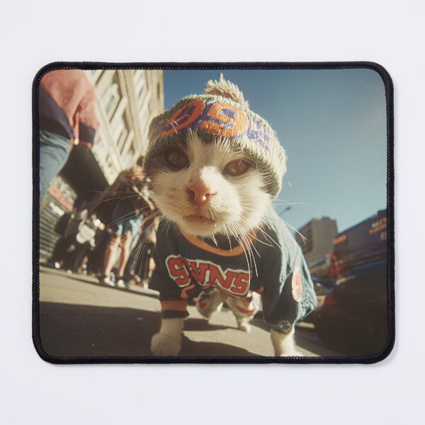 Item preview, Ghetto Street Cat In Beanie Hat designed and sold by RockFireMerch.
