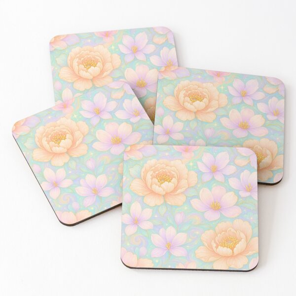 Item preview, Golden Pastel Peony & Magnolia  designed and sold by PuifaiiRWP.