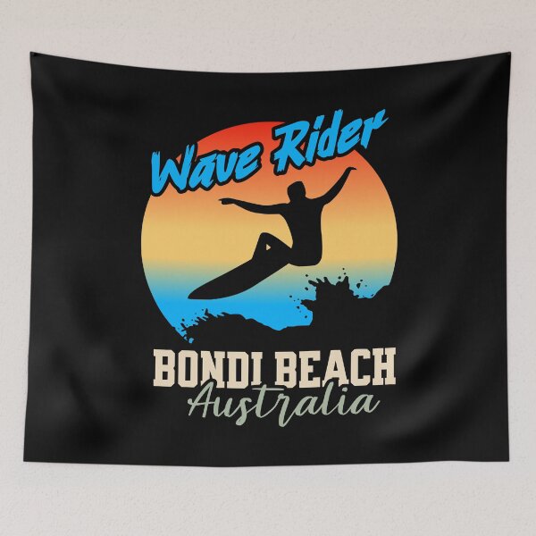Item preview, Wave Rider – Bondi Beach Australia Surfer Design- Retro Sunset Look designed and sold by SpecialtiesShop.