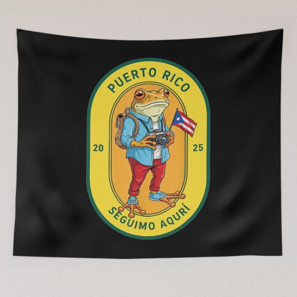 Item preview, Más Fotos Puerto Rico Rican Flag Funny Sapo Concho Frog Meme designed and sold by chung2525.