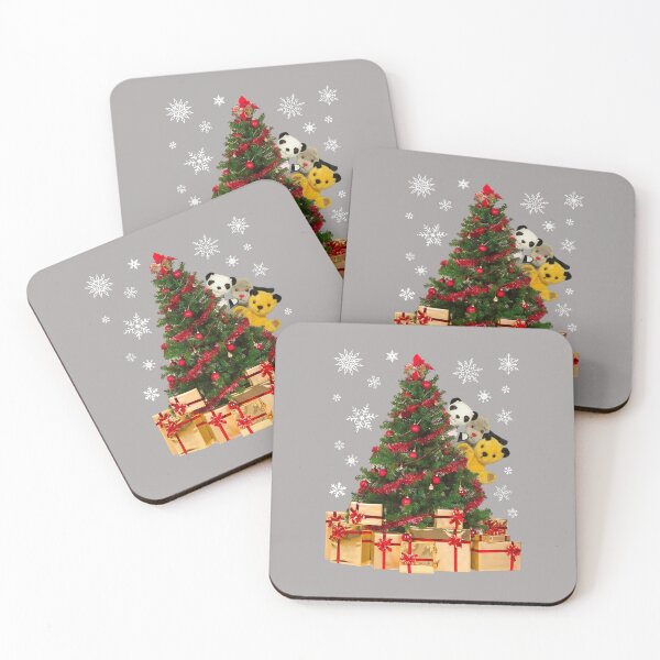 Item preview, Sooty Christmas Characters Peeking Around Xmas Tree designed and sold by All-And-Every.