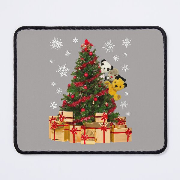 Item preview, Sooty Christmas Characters Peeking Around Xmas Tree designed and sold by All-And-Every.
