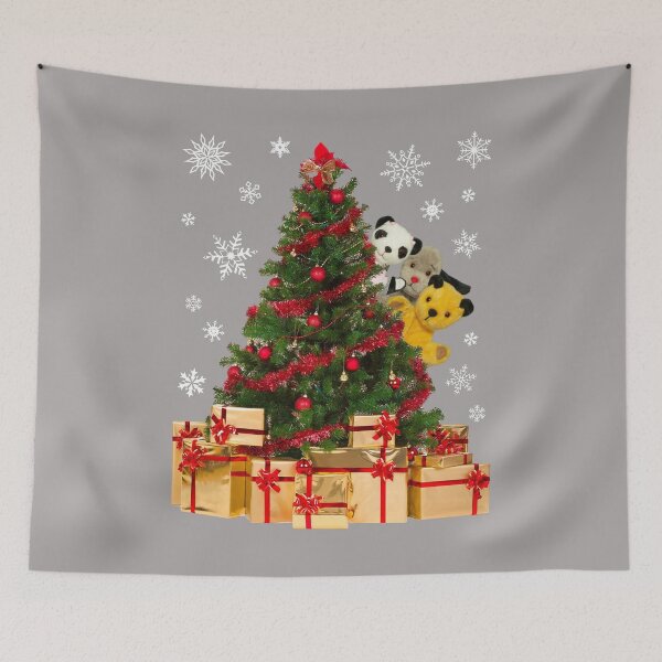 Item preview, Sooty Christmas Characters Peeking Around Xmas Tree designed and sold by All-And-Every.