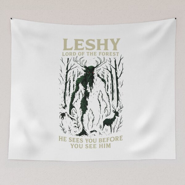 Item preview, T-shirt with a motif from Slavic mythology: Leshy designed and sold by PROJEKT CERTPRO.