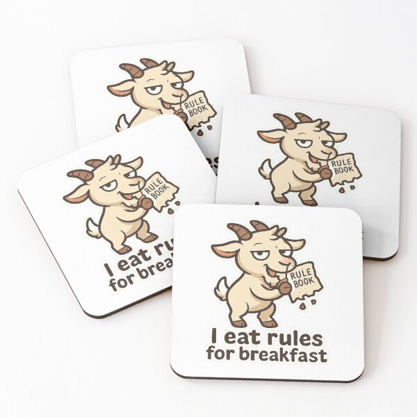 Item preview, Rebel Goat – “I eat rules for breakfast.” designed and sold by Thorrdu.