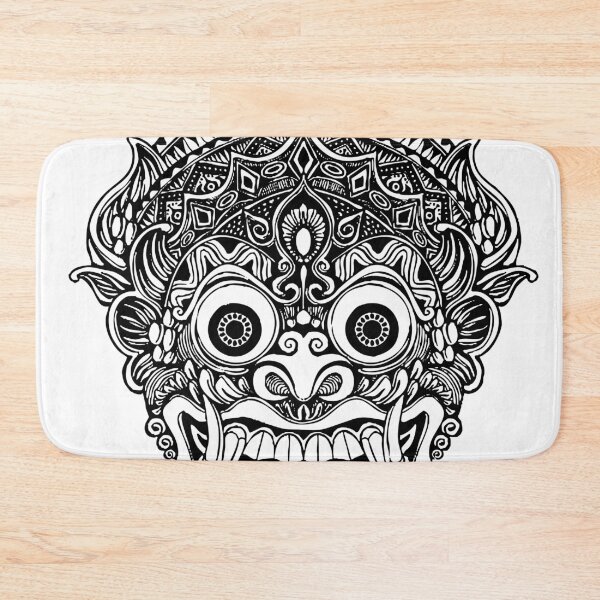 Item preview, Thai Demon Mask Tattoo Design – Sacred Mythical Art Linework Jaguar Warrior Tribal Mask – Sacred Geometric Tattoo Art designed and sold by Bspaces.