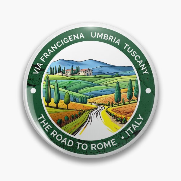 Item preview, VIA FRANCIGENA umbria tuscany-Drawing colored,sticker or shirt, button and more designed and sold by designkb.