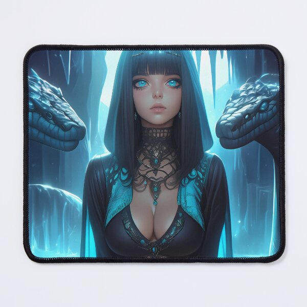 Item preview, Anime Girl Ice Sorceress Among Serpents in Glacial Cavern designed and sold by GABRIELMURPHY.
