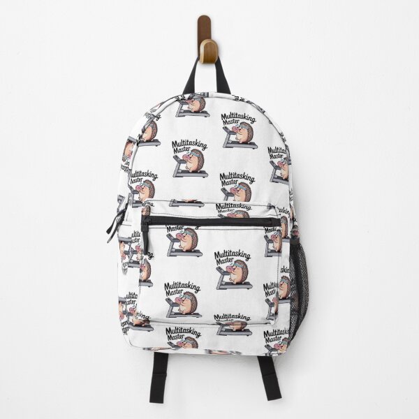 Item preview, Multitasking Master – Cute Hedgehog Eating Donut on Treadmill designed and sold by ArtByYunus.