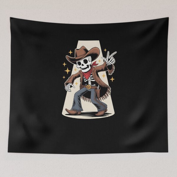 Item preview, Cowboy Skeleton Funny Western Halloween designed and sold by MissRasheedHam.