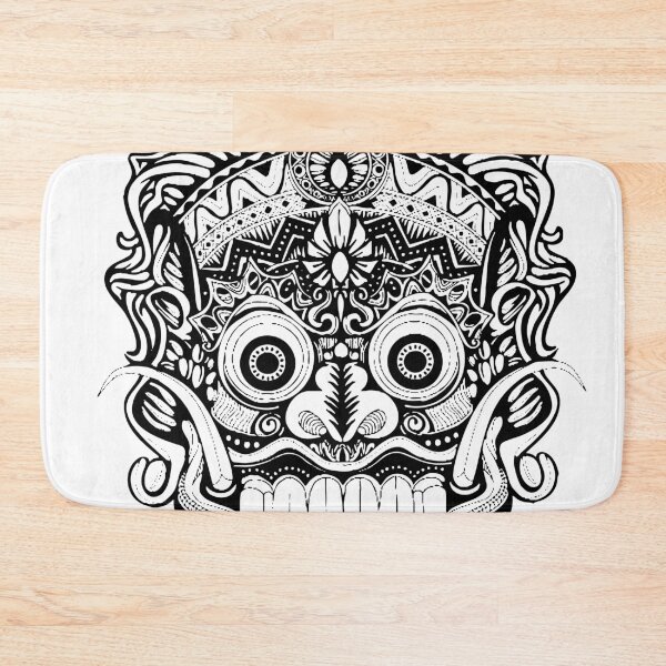 Item preview, Thai Demon Mask Tattoo Design – Sacred Mythical Art Linework Jaguar Warrior Tribal Mask – Sacred Geometric Tattoo Art designed and sold by Bspaces.