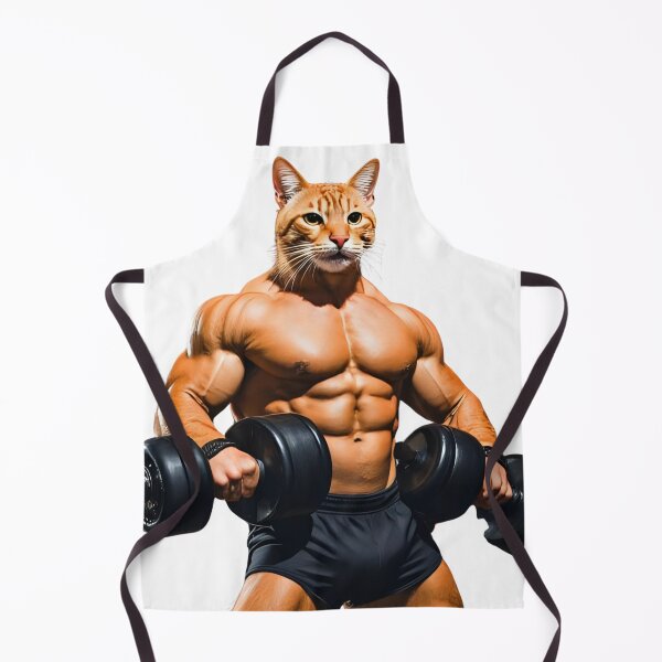 Item preview, Bulk Muscle Cat Flexing with Dumbbells designed and sold by Skyla007.